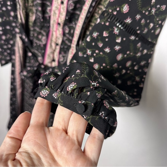 Cupcakes and Cashmere Boho Print Long Sleeve Midi Dress with Belt sz M NWT - Picture 12 of 16